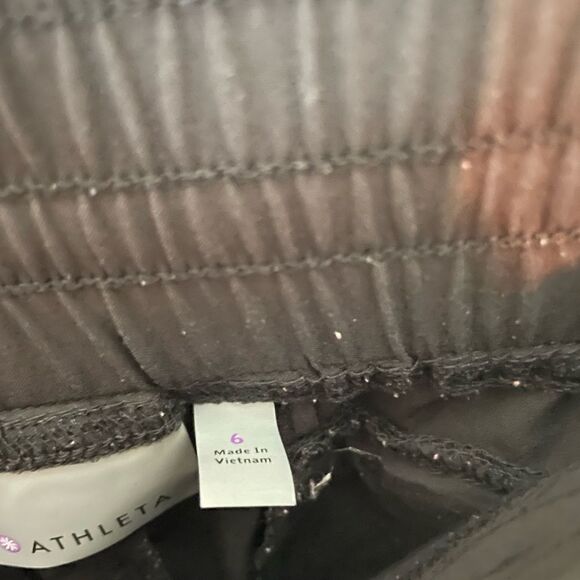 Athleta Black Cinched Ankle Hiking Active Ponte Pants #54023 Drawstring Size 6 - Picture 8 of 11